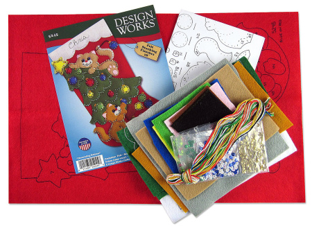 Набор для вышивания сапожка для подарков "Котятки". Арт 5245