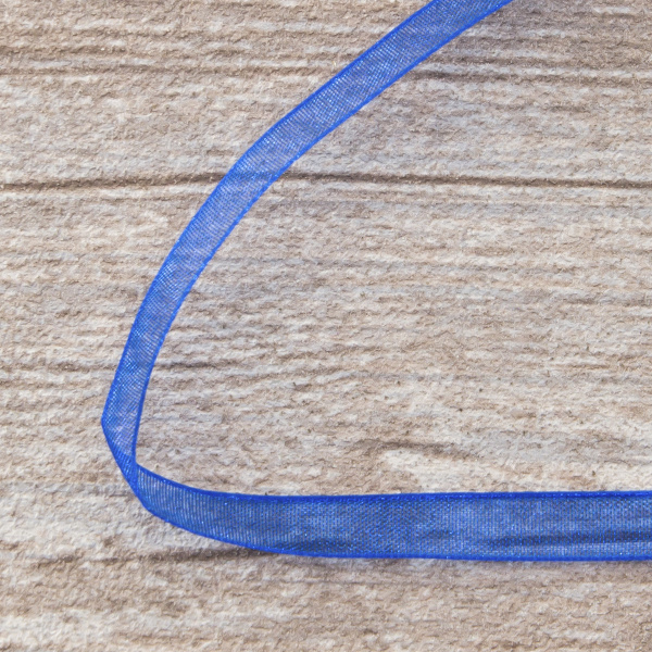 Лента органза SAFISA мини-рулон, 7 мм, 4,5 м, цвет 13, синий. Арт P00520-7мм-13           