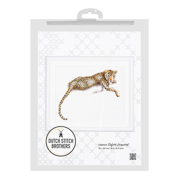 Набор для вышивания "Сафари Леопард", канва лён 28 ct. Арт DSB004L