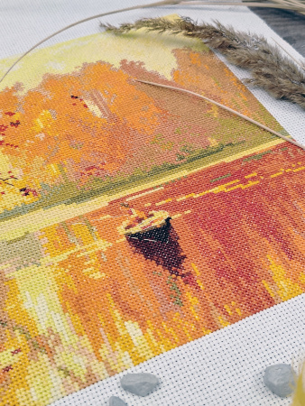 Набор для вышивания  "Осень.Рыбалка". Арт 02.012.10