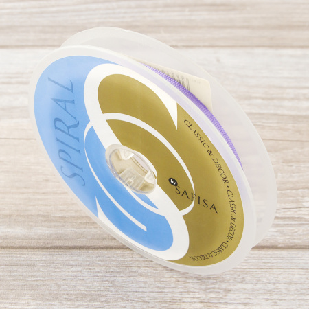 Лента репсовая SAFISA, 10 мм, 25 м, цвет 08 сиреневый. Арт 350-10мм-08