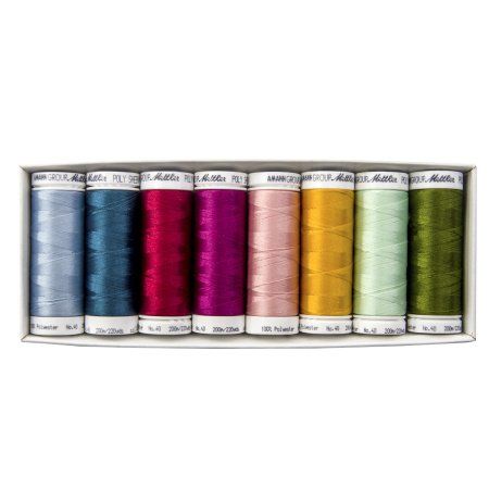 Набор с нитками Poly Sheen  в подарочной упаковке, 8 катушек. Арт PS8Modern-Kit