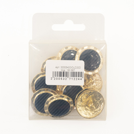 Пуговица DISBOTON, размер 40 цвет C/GOLD2 D 079. Арт 3330540GOLD20D