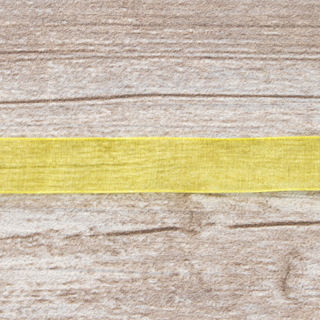 Лента органза SAFISA мини-рулон, 15 мм, 3,5 м, цвет 32, желтый. Арт P00520-15мм-32          