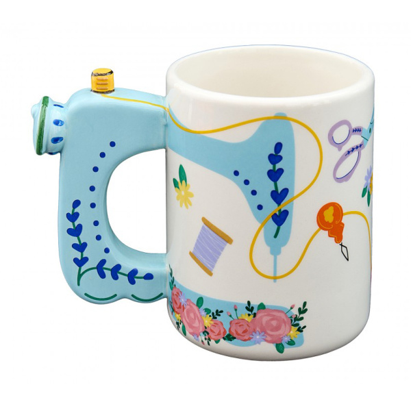 Кружка с ручкой и рисунком "Швейные узоры". Арт N4371.8