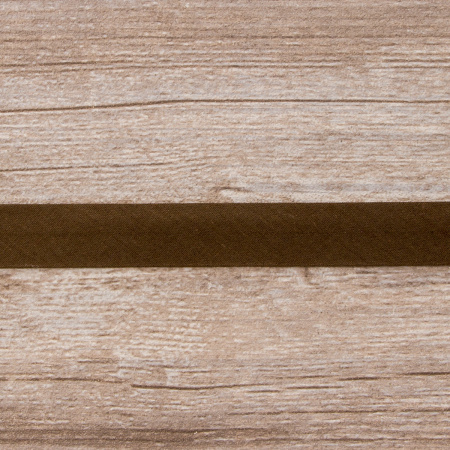 Косая бейка хлопок/полиэстер 20 мм, 25 м, цвет 17, темно-коричневый. Арт 6120-20мм-17            