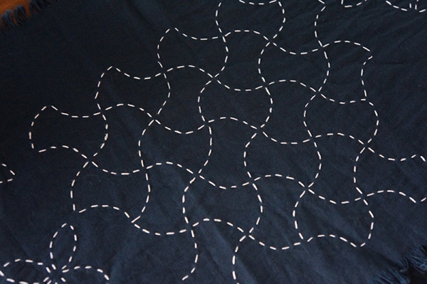 Шаблон для вышивки сашико "яблочный огрызок". Арт ERS.005