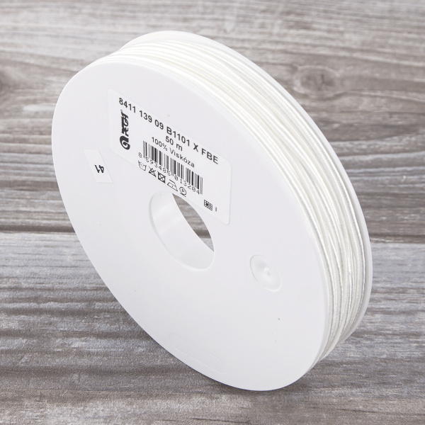 Шнур-сутаж PEGA, белый, 3 мм. Арт 841113909B1101          