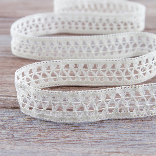 Мерсеризованное хлопковое кружево, 30 мм, цвет шампань. Арт 1154/72                 