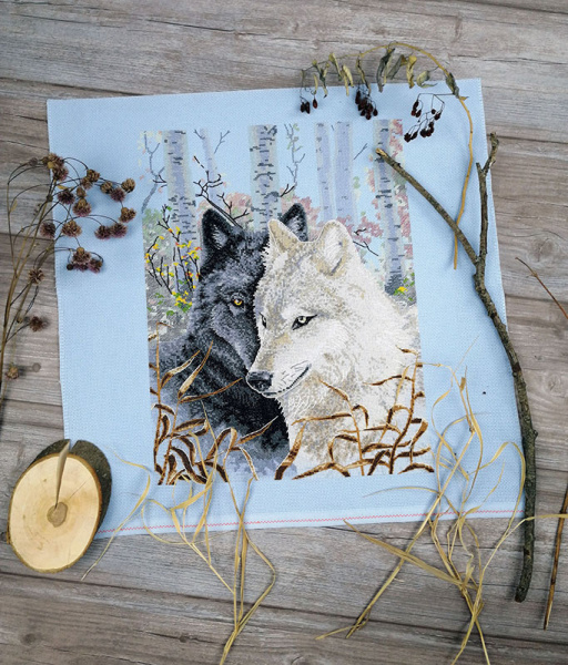 Набор для вышивания  "Волки". Арт 03.014.21