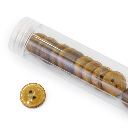 Пуговицы CONCEPT, размер 24, кокос, цвет COL.1 темно-желтый. Арт 1919H-024-COL.1