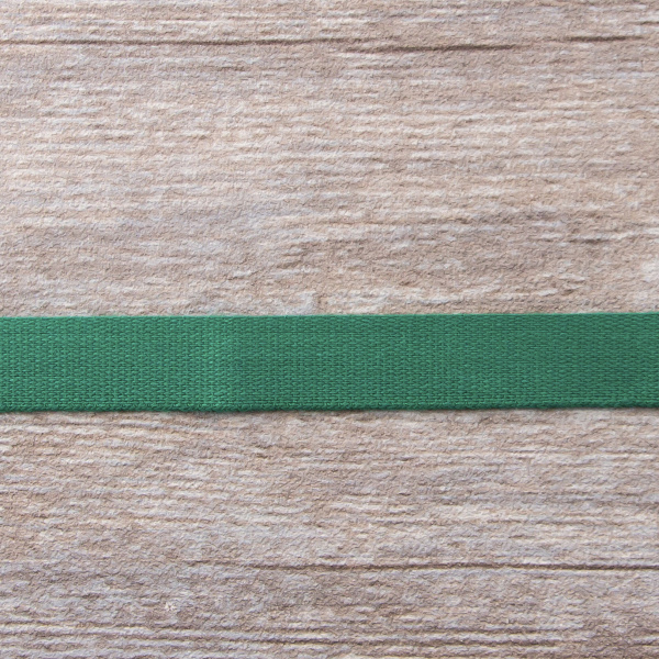 Тесьма киперная хлопковая на блистере SAFISA, 14 мм, 2,5 м , цвет 25, зеленый. Арт P00260C-14мм-25         