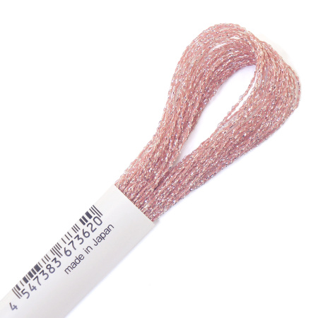 Мулине COSMO Sparkle металлизированное, цвет розовый. Арт 76/4