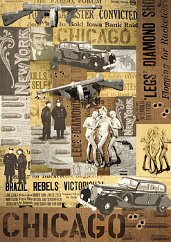 Карта для декупажа "Chicago". Арт DFG381                  