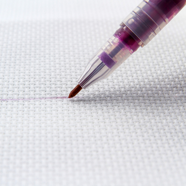 Маркер для разметки на ткани, линия 1 мм, цвет фиолетовый, исчезающий на воздухе. Арт 296                     