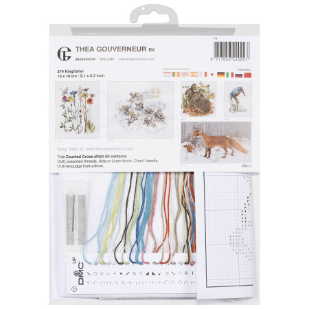 Набор для вышивания "Зимородок", канва лён 28 ct. Арт 574