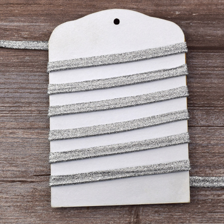 Кант декоративный, 2,5 мм, цвет серебристый люрекс. Арт 881310600X6000          