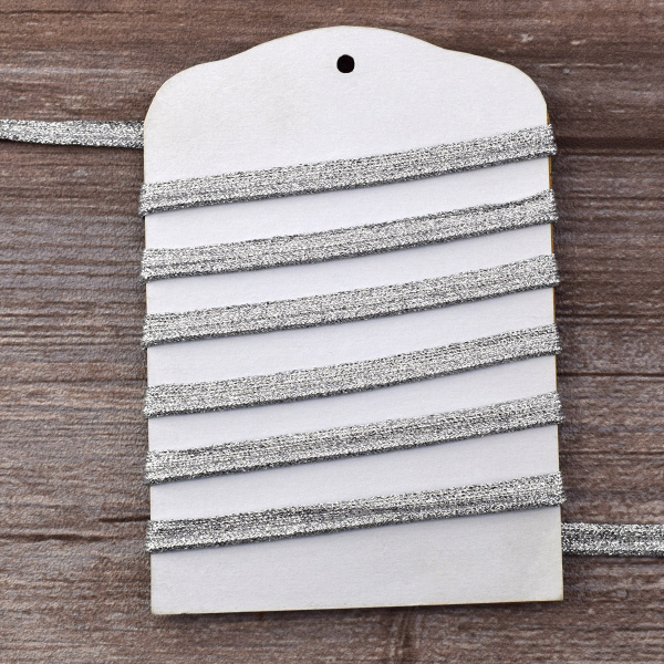 Кант декоративный, 2,5 мм, цвет серебристый люрекс. Арт 881310600X6000          