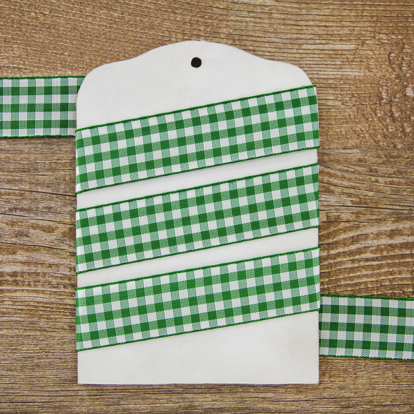 Лента с рисунком клетка SAFISA, 25 мм, 25 м, цвет 25, зеленый. Арт 469-25мм-25             