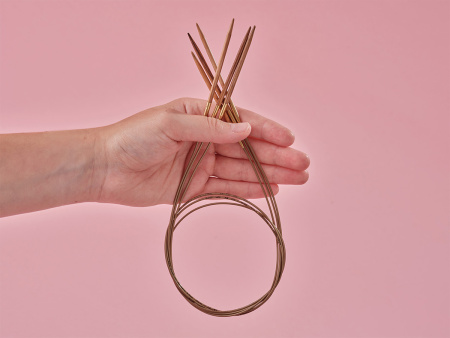 Спицы круговые из оливкового дерева, addiNature Short №3,75, 80 см . Арт 574-7/3.75-80