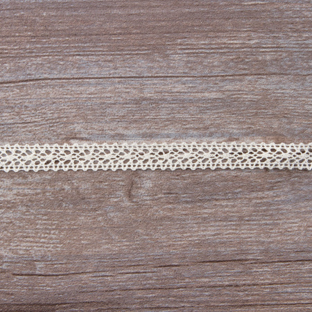 Мерсеризованное хлопковое кружево, 16 мм, шампань. Арт 2097/72