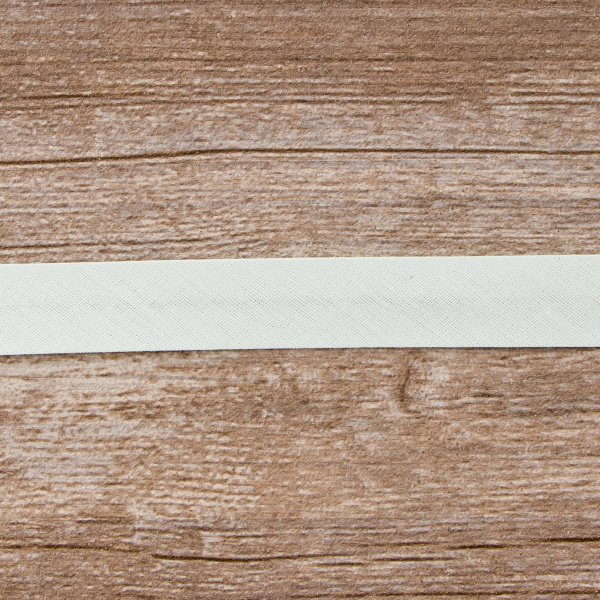 Косая бейка хлопок/полиэстер 20 мм, 25 м, цвет 51, бледно-голубой. Арт 6120-20мм-51            