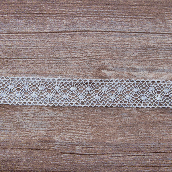 Мерсеризованное хлопковое кружево, 20 мм, цвет светло-голубой. Арт 2020/19