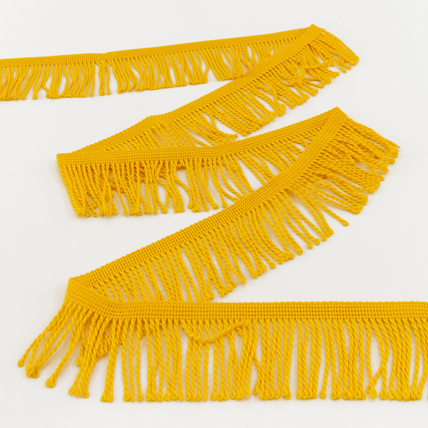 Бахрома витая, 60 мм, цвет яичного желтка. Арт PP-60 col.104