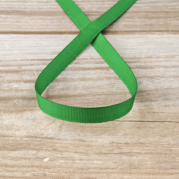 Лента репсовая SAFISA, 10 мм, 25 м, цвет 25 зеленый. Арт 350-10мм-25