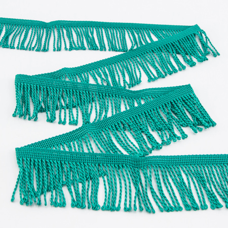 Бахрома витая, 60 мм, цвет бриллиантовая зелень светлый. Арт PP-60 col.621