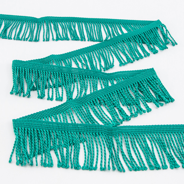 Бахрома витая, 60 мм, цвет бриллиантовая зелень светлый. Арт PP-60 col.621