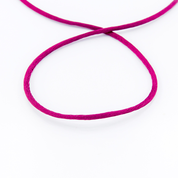 Шнур атласный SAFISA 2 мм, 25 м, цвет 30, бордо. Арт 462-30                  