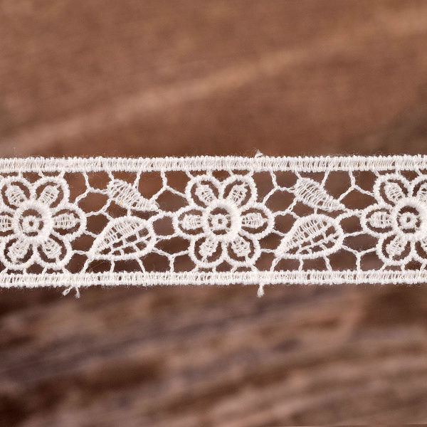 Гипюр, 20 мм, цвет белый. Арт K049/01