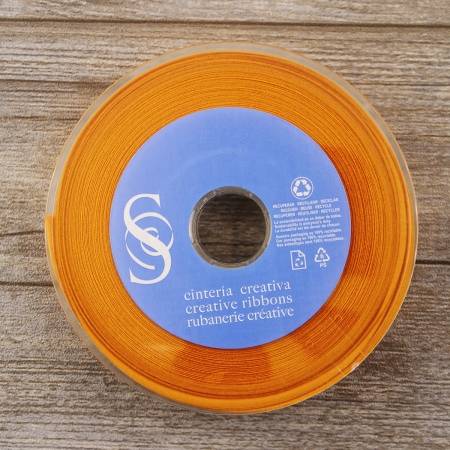 Косая бейка хлопок, 20 мм, 20 м, цвет 34, оранжевый. Арт 6598-20мм-34