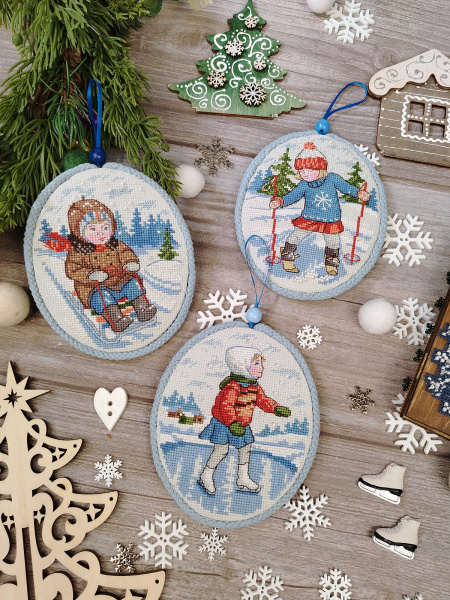 Набор для создания пинкипа  "Зимние забавы". Арт 21.002.40