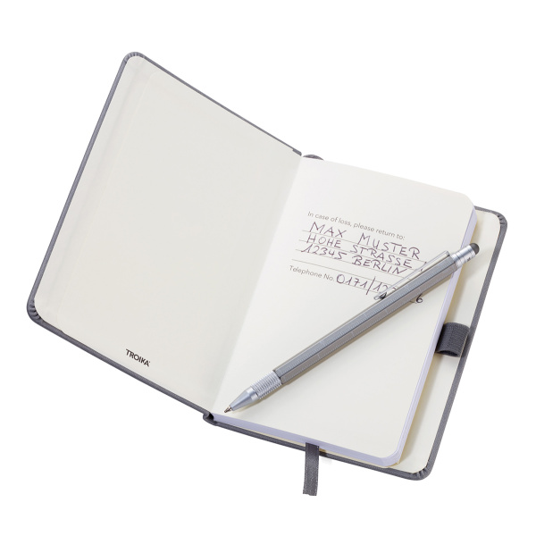 Блокнот с шариковой ручкой TROIKA . Арт NPP28/BK