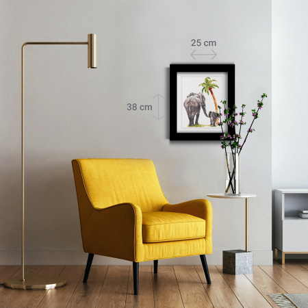 Набор для вышивания "Сафари Слоны", канва лён 28 ct. Арт DSB005L