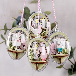 Яйцо из прозрачного пластика разъемное, 8 см. Арт 3904537