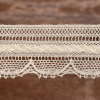 Мерсеризованное хлопковое кружево, 32 мм, цвет шампань. Арт 2177/72