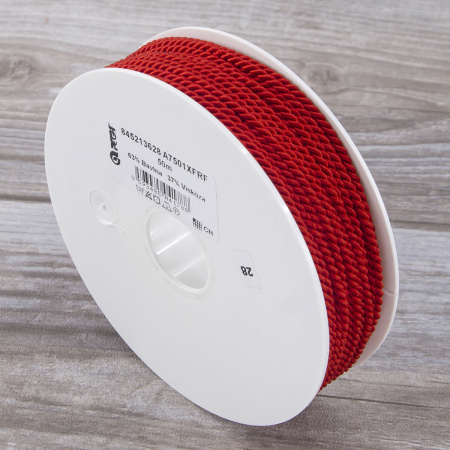 Шнур витой PEGA, красный, 2,8 мм. Арт 845213628A7501          