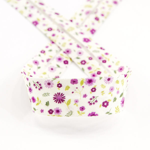 Косая бейка с рисунком SAFISA, арт.6626, 20 мм, 20 м, цвет 01. Арт 6626-20мм-01