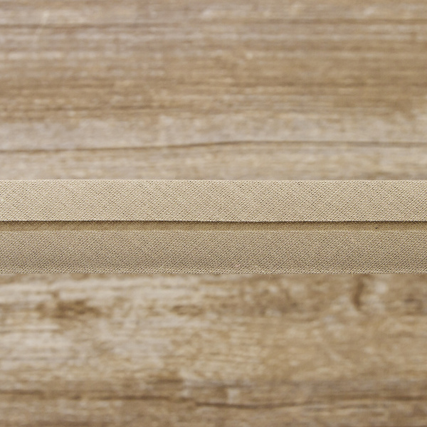 Косая бейка хлопок/полиэстер 20 мм, 25 м, цвет 103, серый. Арт 6120-20мм-103           