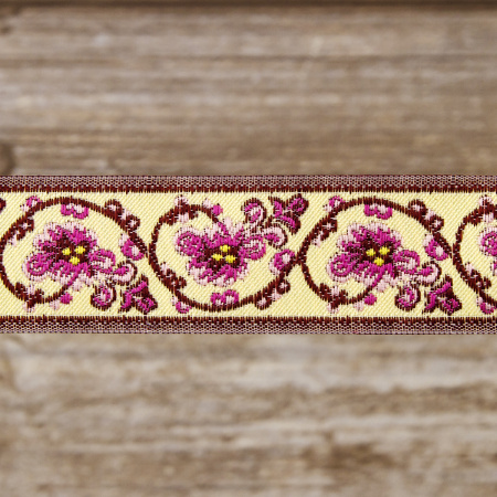 Лента жаккард SAFISA, 25 мм, 15 м, цвет 01. Арт 9189-25мм-01