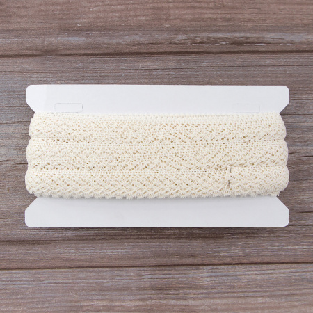 Мерсеризованное хлопковое кружево, 20 мм, шампань. Арт 2095/72