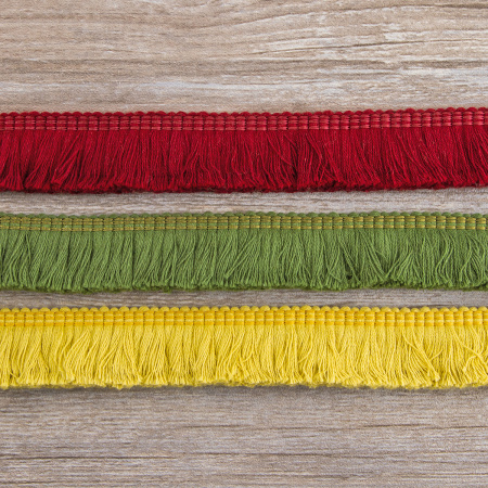 Бахрома декоративная, 30 мм, цвет шафрановый. Арт BT - 30c - col.B-12