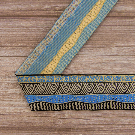 Лента жаккардовая SAFISA, 50 мм, 15 м, цвет 02. Арт 9272-50мм-02