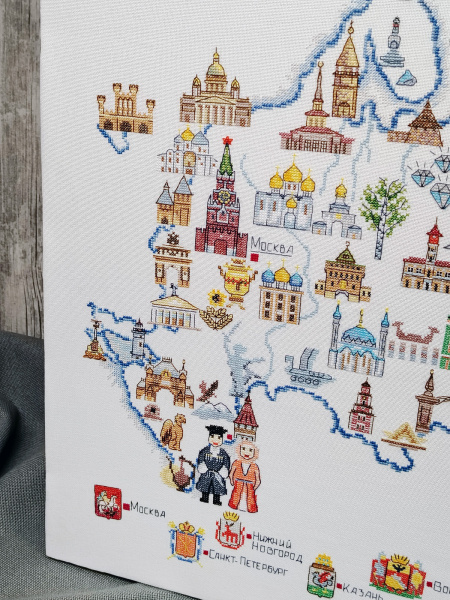 Набор для вышивания "Карта РОССИИ". Арт 11.005.07