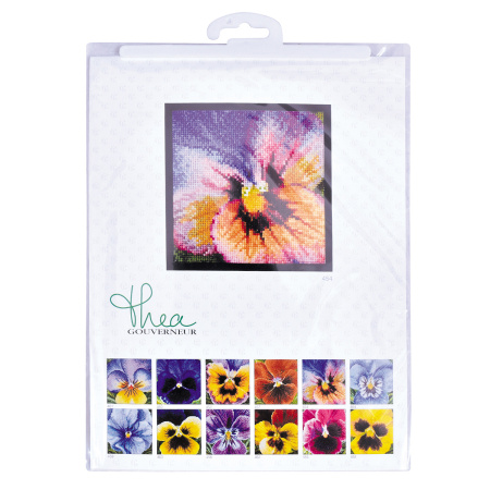 Набор для вышивания "Анютины глазки", канва аида 18 ct. Арт 454A                    