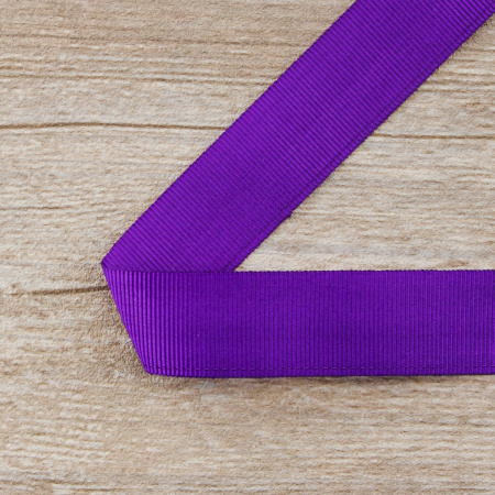 Лента репсовая SAFISA, 25 мм, 25 м, цвет 39 фиолетовый. Арт 350-25мм-39