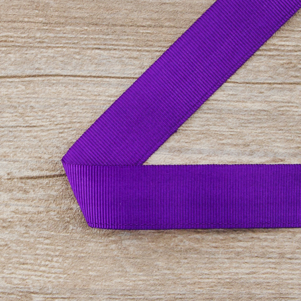 Лента репсовая SAFISA, 25 мм, 25 м, цвет 39 фиолетовый. Арт 350-25мм-39